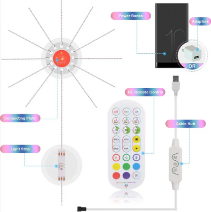 Music-Sync Firework LED Lights