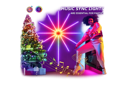 Music-Sync Firework LED Lights