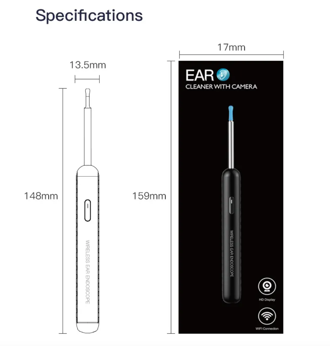 Smart Visual WiFi Ear Cleaning Endoscope